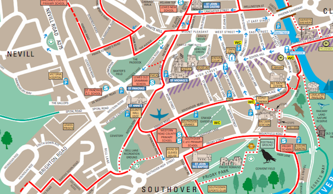 lewes tourist map